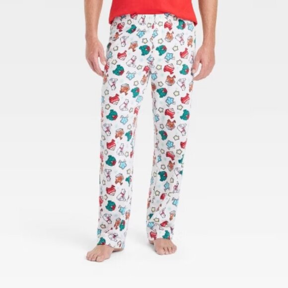 Men's Holiday Treats Print Microfleece Holiday Matching Family Pajama Pants - Picture 1 of 5